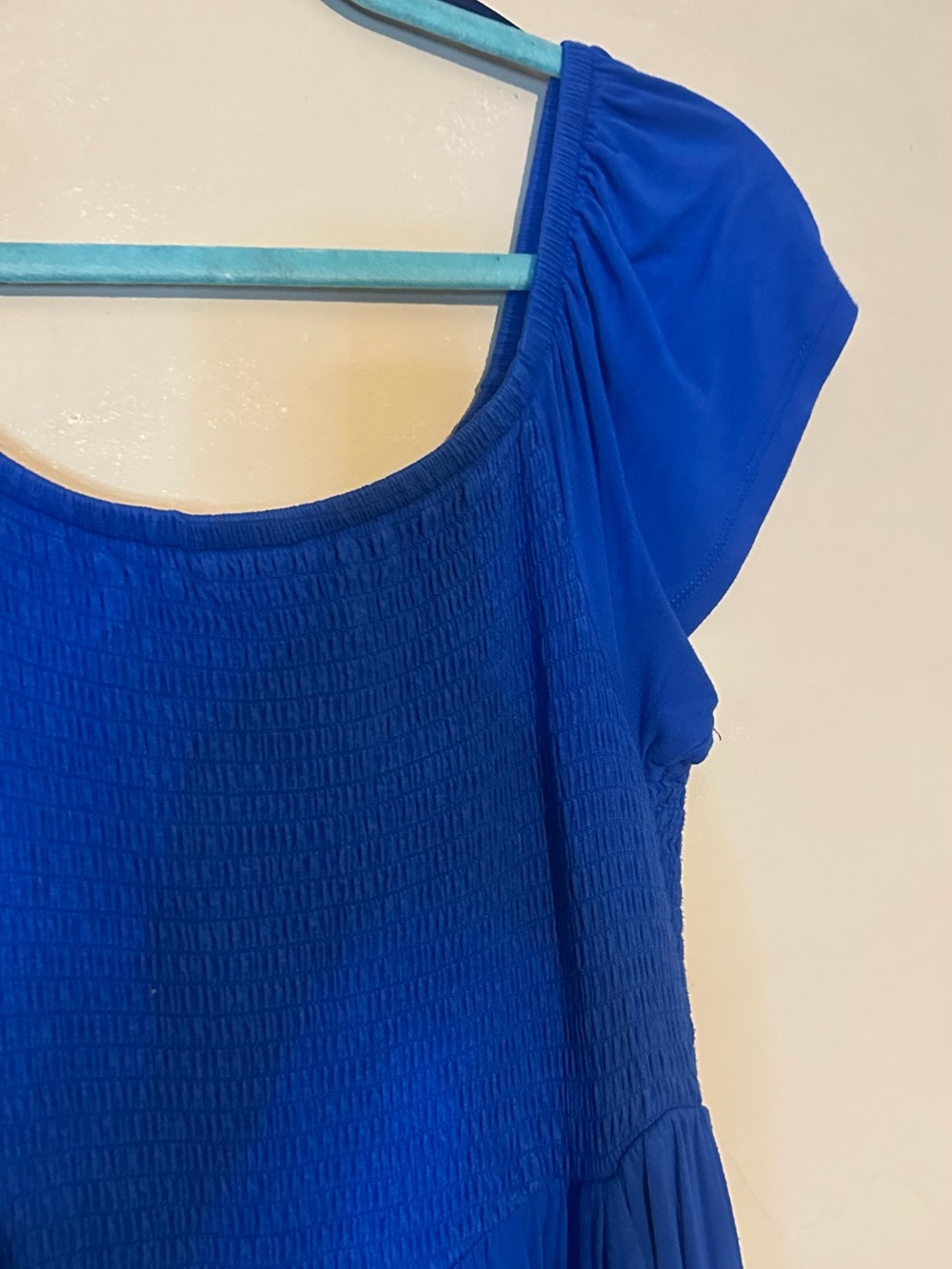 Royal Blue dress with pockets — Smocked Bodice- Super soft knit torrid - Picture 6 of 9